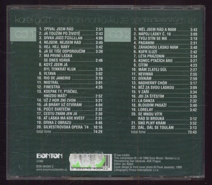 Karel Gott - 70 - originální nahrávky ze sedmdesátých let (2CD)