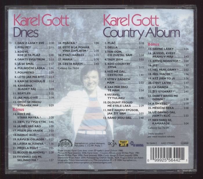 Karel Gott - Komplet 23 / 24 - Dnes / Country album (2CD)
