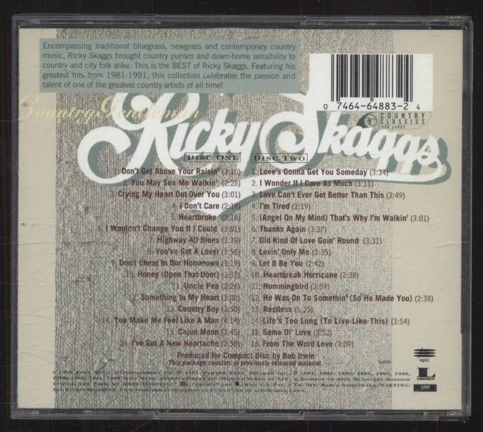 Ricky Skaggs - Country Gentleman (The Best Of Ricky Skaggs) (2CD)