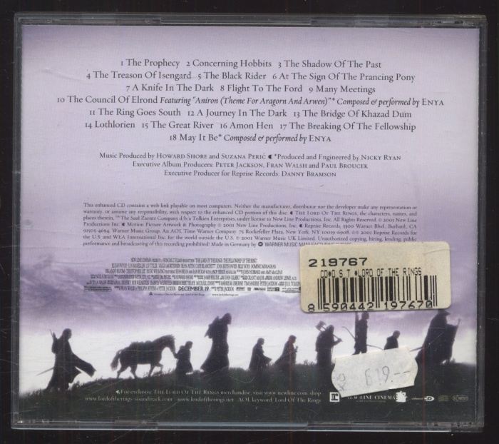 Howard Shore - The Lord Of The Rings: The Fellowship Of The Ring (Original Motion Picture Soundtrack) (CD)