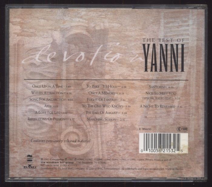 Yanni - Devotion: The Best Of Yanni (CD)