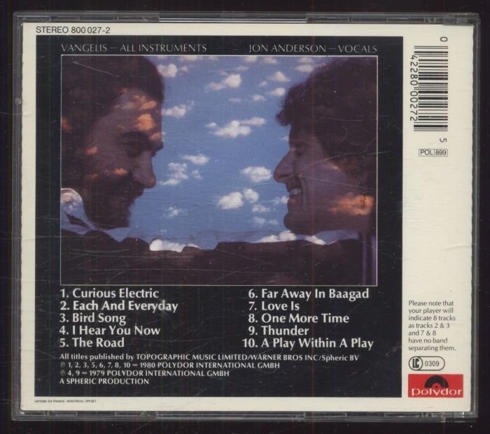 Jon And Vangelis - Short Stories (CD)