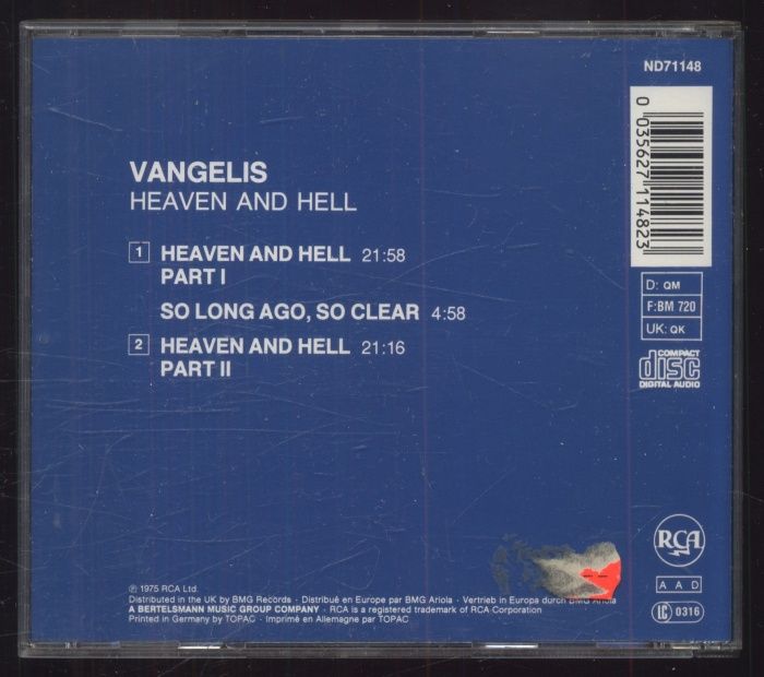Vangelis - Heaven And Hell (CD)