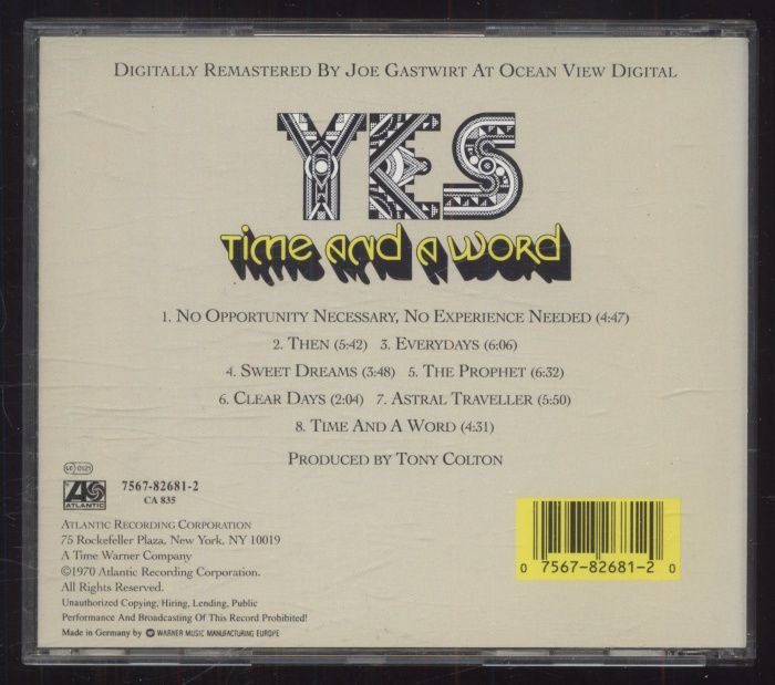 Yes - Time And A Word (CD)