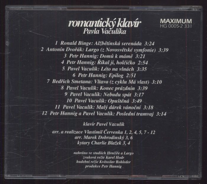 Pavel Vaculík, Various - Romantický klavír Pavla Vaculíka (CD)