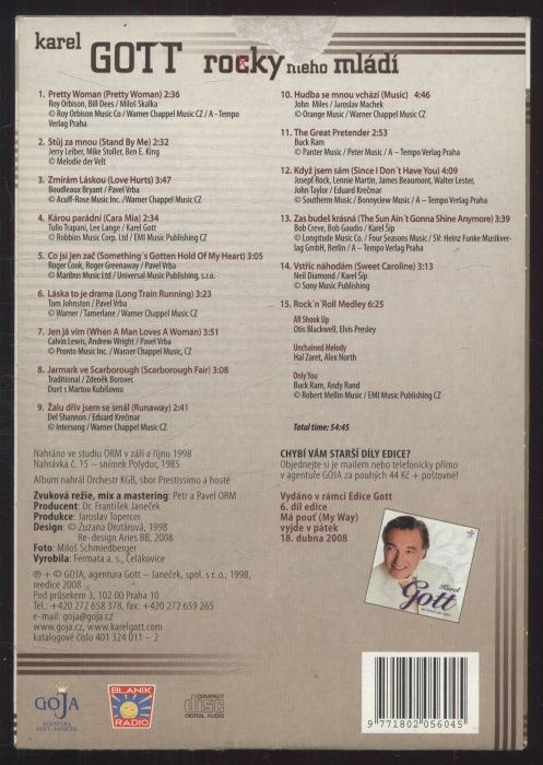 Karel Gott - Rocky mého mládí (CD)