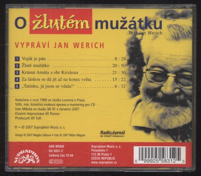 Jan Werich - O žlutém mužátku (CD)