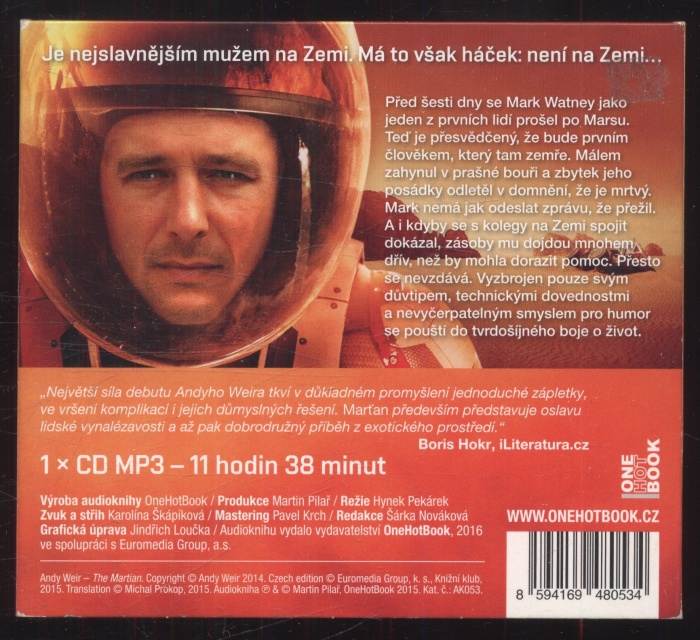 Andy Weir - Marťan (CD)