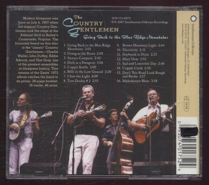 The Country Gentlemen - Going Back to the Blue Ridge Mountains (CD)