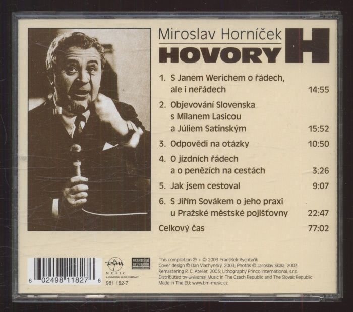 Miroslav Horníček - Hovory H (CD)