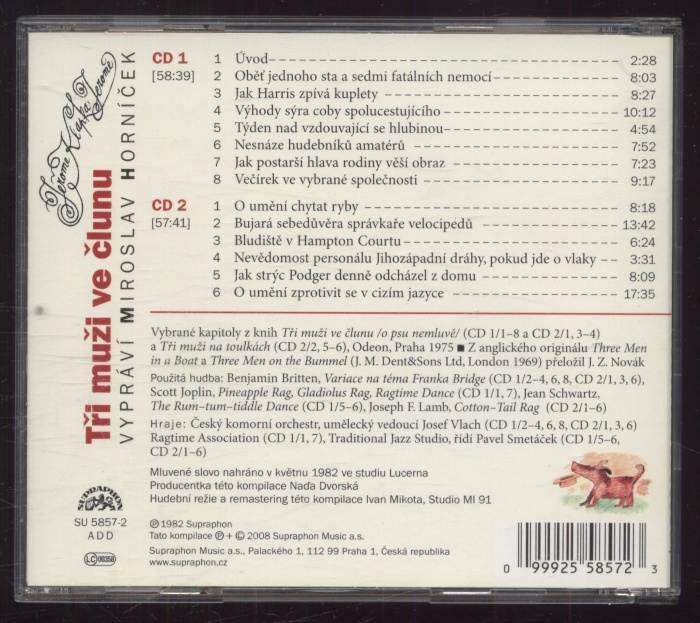 Jerome Klapka Jerome - Tři muži ve člunu (2CD)