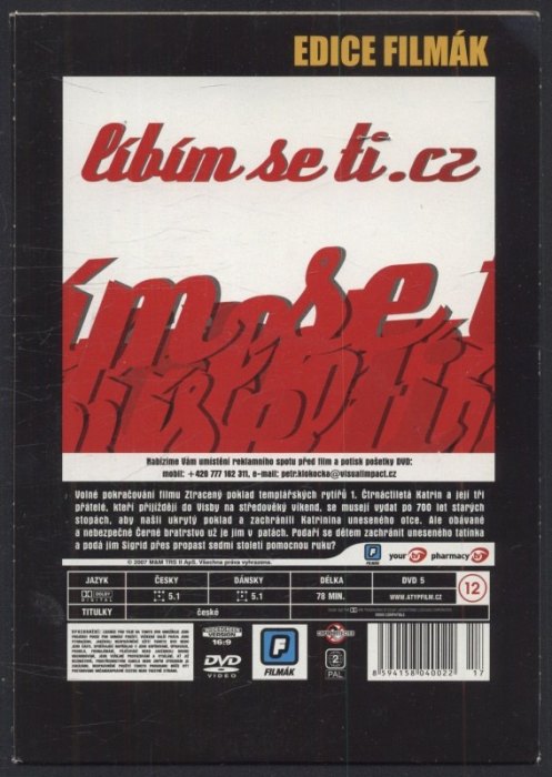 Ztracený poklad templářských rytířů 2 (DVD)