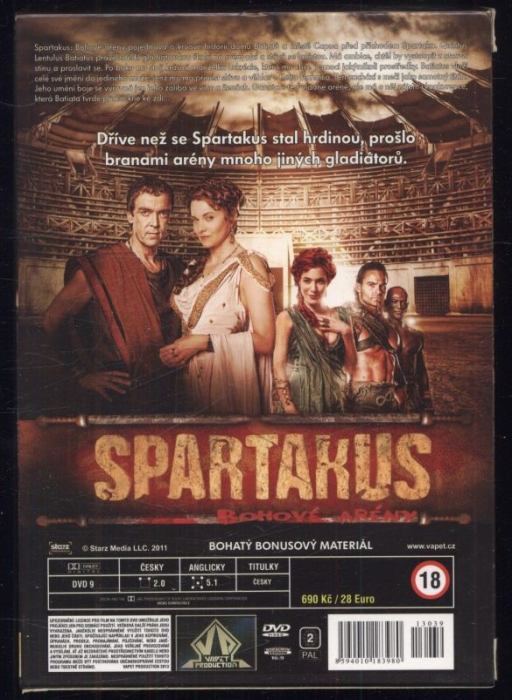 Spartakus: Bohové arény - Sezóna 2, díly 1-6 + bonusy (3DVD)