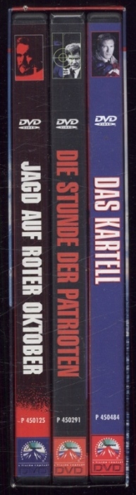 Hon na ponorku /Jagd auf Roter Oktober/ + Vysoká hra patriotů /Die Stunde der Patrioten/ + Das Kartell /Jasné nebezpečí/ (3DVD)