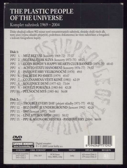 The Plastic People of the Universe - komplet nahrávek 1969-2004 (2DVD)