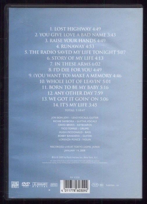 Bon Jovi: Live at Tokyo Dome 2008 Vol. 1 (DVD)