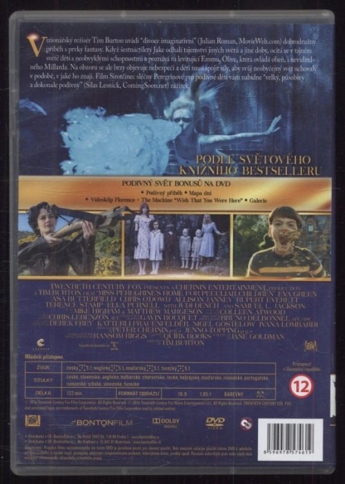 Sirotčinec slečny Peregrinové pro podivné děti /Miss Peregrine's Home for Peculiar Children/ (DVD)