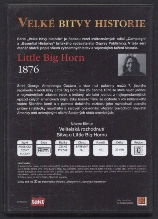 Velké bitvy historie: Little Big Horn 1876 (DVD)