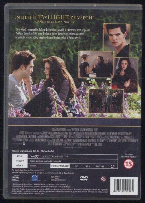 Twilight sága: Rozbřesk - 2. část (DVD)