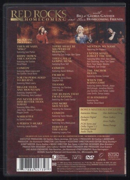 Bill & Gloria Gaither With Their Homecoming Friends - Red Rocks Homecoming (DVD)