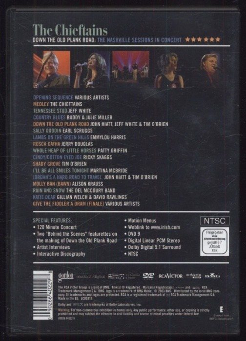 The Chieftains - Down The Old Plank Road: The Nashville Sessions In Concert (DVD)