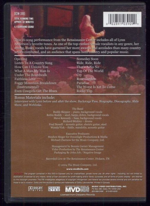 Lynn Anderson - Live At The Renaissance Center (DVD)