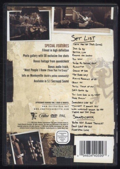 Keith Urban - Livin' Right Now (DVD)