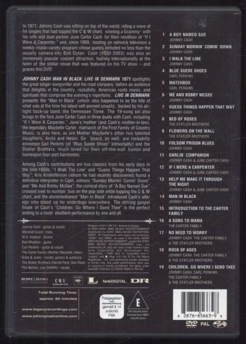 Johnny Cash - Man In Black: Live In Denmark 1971 (DVD)