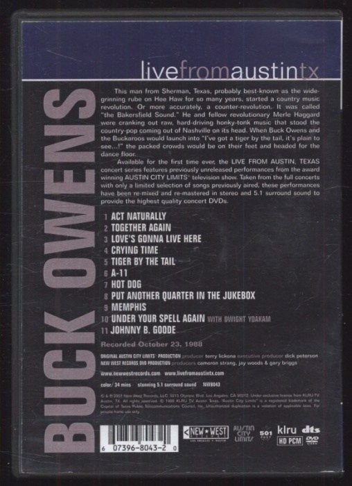 Buck Owens - Live From Austin TX (DVD)