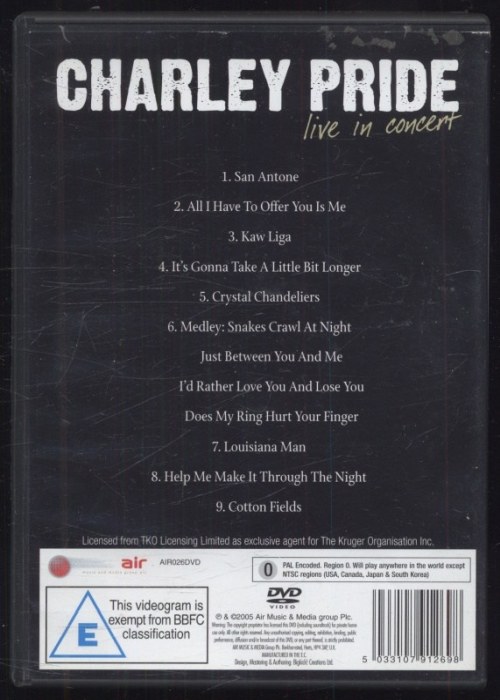 Charley Pride - Live in Concert (DVD)