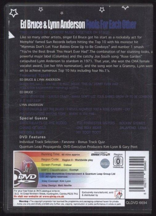 Ed Bruce & Lynn Anderson - Fools For Each Other (DVD)