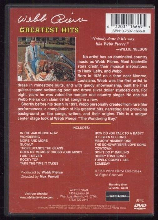 Webb Pierce - Greatest Hits (DVD)
