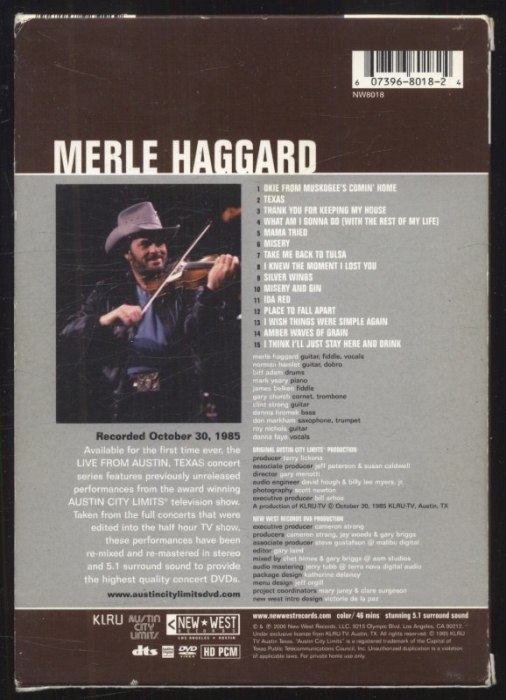 Merle Haggard - Live From Austin TX (DVD)
