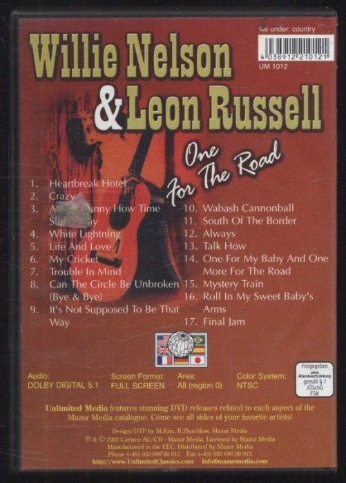 Willie Nelson & Leon Russell - One For The Road (DVD)
