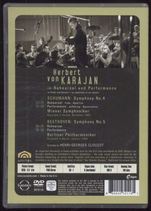 Herbert von Karajan - Herbert von Karajan In Rehearsal An Performance (DVD)