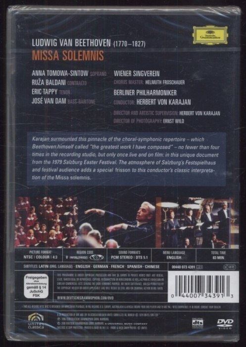 Herbert von Karajan - Beethoven Missa Solemnis (DVD)