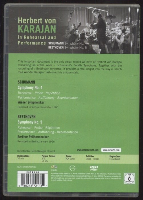 Herbert von Karajan - Herbert von Karajan In Rehearsal An Performance (DVD)
