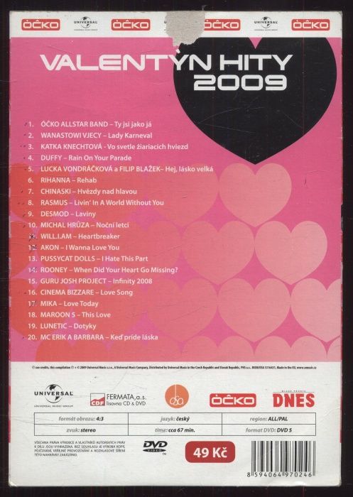 Various - Valentýn Hity 2009 (DVD)