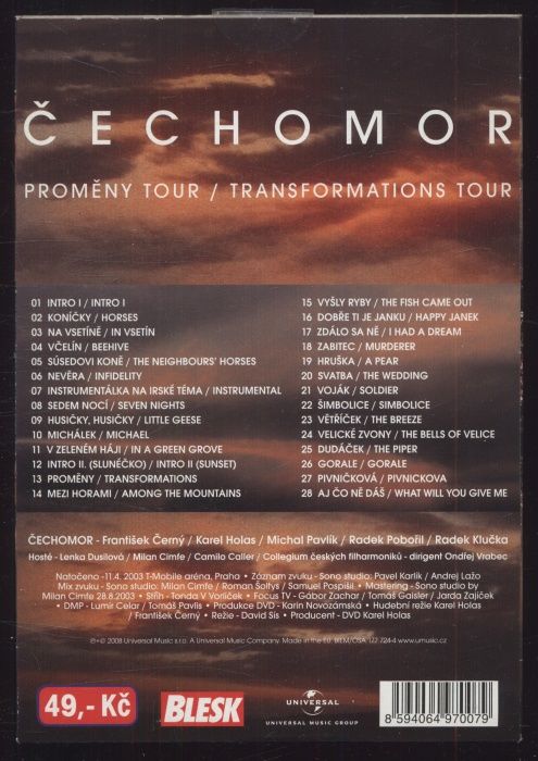 Čechomor - Proměny tour / Transformations Tour (DVD)