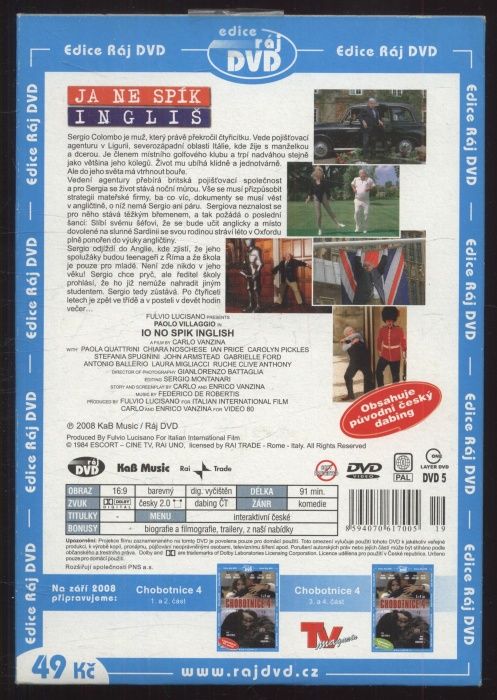 Ja ne spík Ingliš aneb Fantozzi ve škole (DVD)
