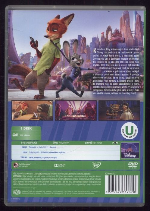 Zootropolis: Město zvířat (DVD)