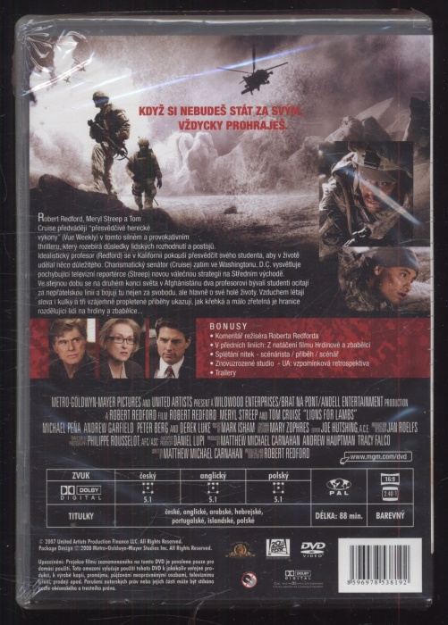Hrdinové a zbabělci /Lions for Lambs/ (DVD)