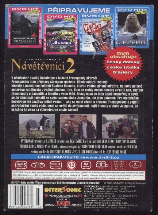 Návštěvníci 2: V chodbách času (DVD)