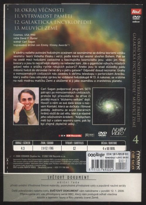 Cosmos / Vesmír - disk 4: Okraj věčnosti, Vytrvalost paměti, Galaktická encyklopedie, Mluvící Země (DVD)