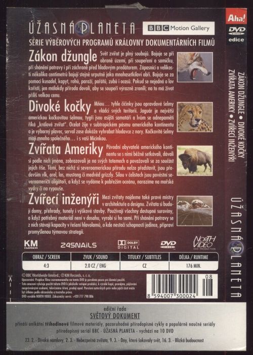 Úžasná planeta - disk 6: Zákon džungle, Divoké kočky, Zvířata Ameriky, Zvířecí inženýři (DVD)