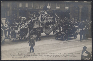 Paris. Les Funérailles de Chave a' Paris, 1er Octobre 1910