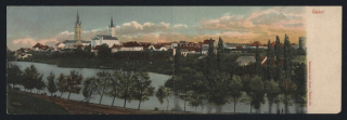 Čáslav. Panoramatická - skládací - dvoudílná.