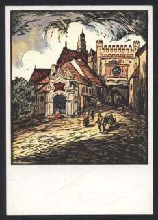 Prachatice. Brána v Prachaticích. Josef Krejsa.