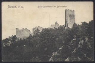 Baden. Niederösterreich. Ruine Rauheneck im Helenenthal