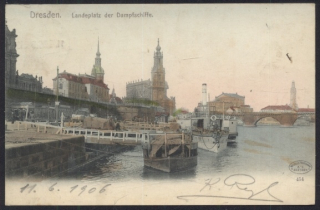 Dresden. Landeplatz der Dampfschiffe.